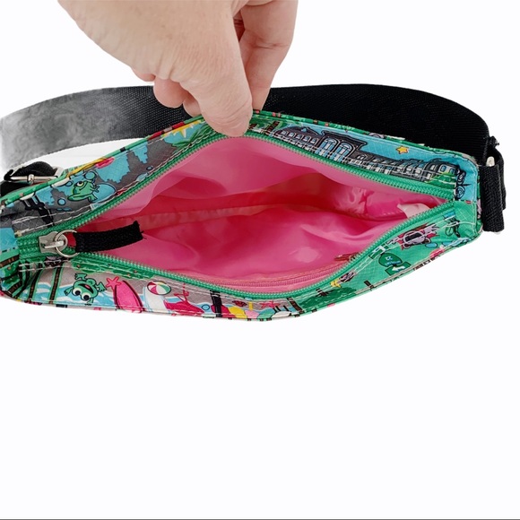 Tiny Shoulder Purse with “Frog Town” Graphics - Picture 6 of 10